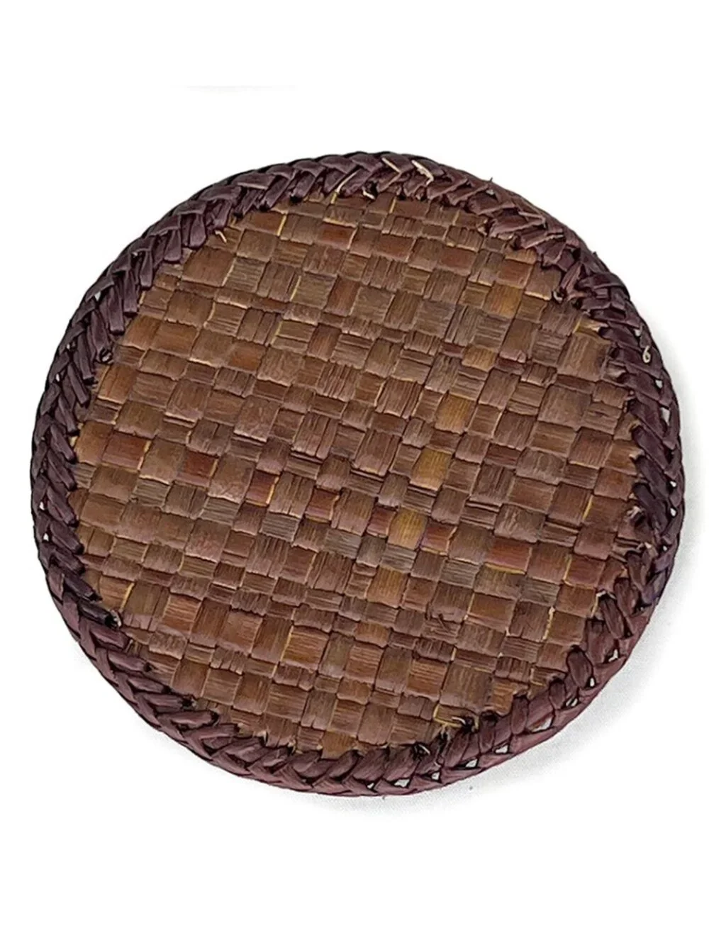 Pier 1 Handwoven Rattan Coasters with Storage Box - 8